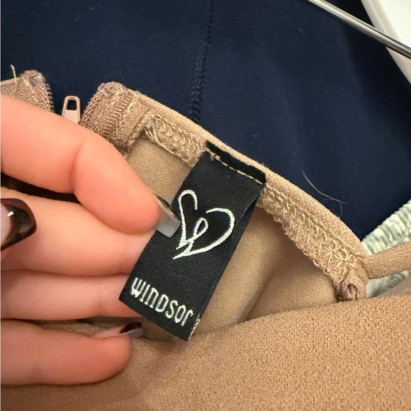 Windsor Tan Ruched Mini Dress - Picture 4 of 4